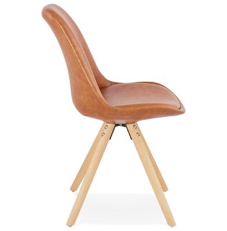 Design stoel &#039;STREET&#039; van bruin synthetisch materiaal