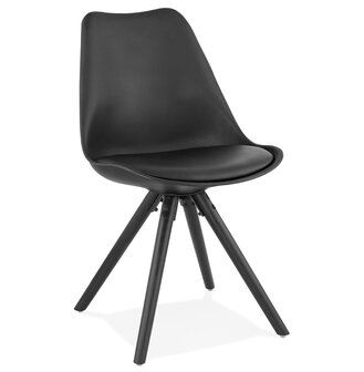 Design stoel &#039;PIPA&#039; zwart