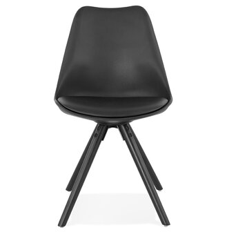 Design stoel &#039;PIPA&#039; zwart