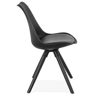 Design stoel &#039;PIPA&#039; zwart