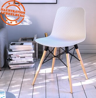 Scandinavische stoel &#039;TONIC&#039; grijs design