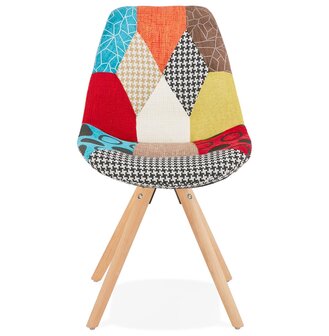 Designstoel &#039;LUCY&#039; in patchworkstof