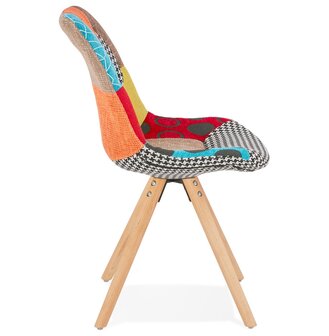 Designstoel &#039;LUCY&#039; in patchworkstof
