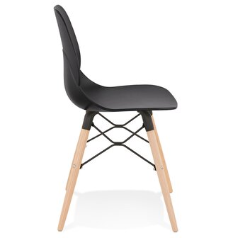 Zwarte moderne Scandinavische stoel &#039;EPIK&#039;