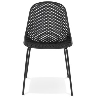 Zwarte geperforeerde design stoel &#039;VIKY&#039; binnen/buiten