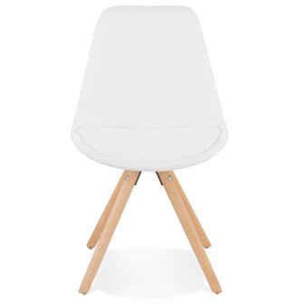 Scandinavische design stoel &#039;VALENTINE&#039; van witte badstof