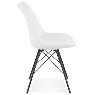 Industri&euml;le design stoel &#039;VIOLETTE&#039; van witte badstof