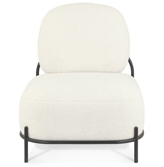 Lounge stoel &#039;ORSO LOUNGE&#039; in beige boucl&eacute;stof