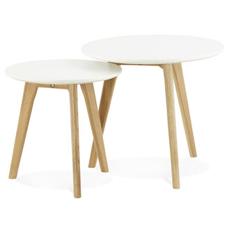 Inschuifbare ronde tafel &#039;GABY&#039; Scandinavische stijl