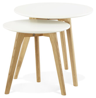 Inschuifbare ronde tafel &#039;GABY&#039; Scandinavische stijl