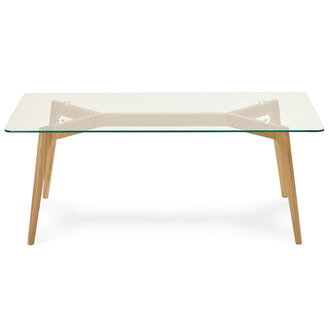 Lage design salontafel &#039;MOLY&#039; van glas