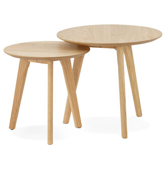 Ronde mimiset &#039;GABY&#039; van naturel hout