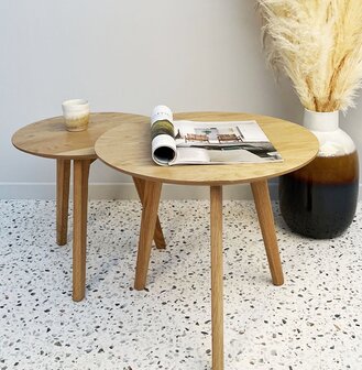 Ronde mimiset &#039;GABY&#039; van naturel hout