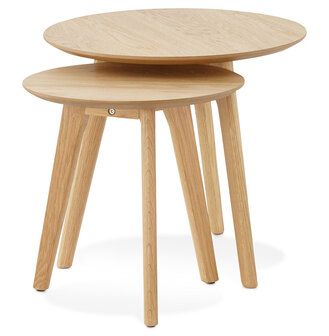 Ronde mimiset &#039;GABY&#039; van naturel hout