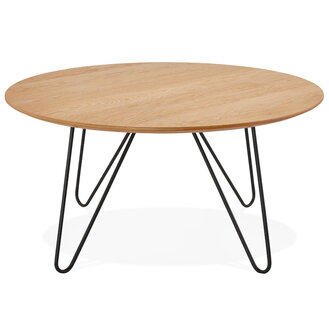Houten salontafel &#039;PLUTO&#039; met natuurkleurige hout fineer