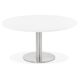 Lage loungetafel HOUSTON wit - &Oslash; 90 cm