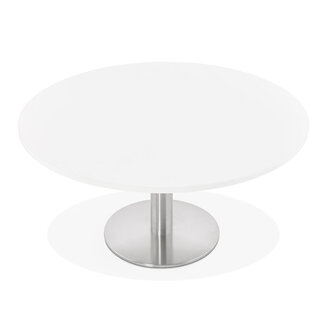 Lage loungetafel HOUSTON wit - &Oslash; 90 cm