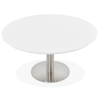 Lage loungetafel AGUA wit - &Oslash; 90 cm
