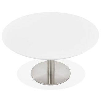 Lage loungetafel AGUA wit - &Oslash; 90 cm