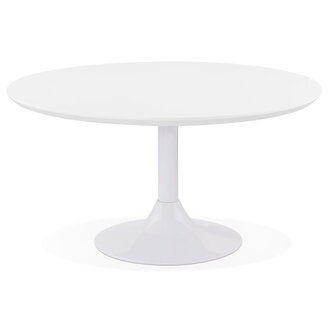 Lage loungetafel ESTRELLA wit - &Oslash; 90 cm