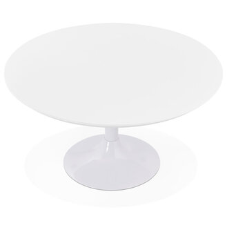 Lage loungetafel ESTRELLA wit - &Oslash; 90 cm