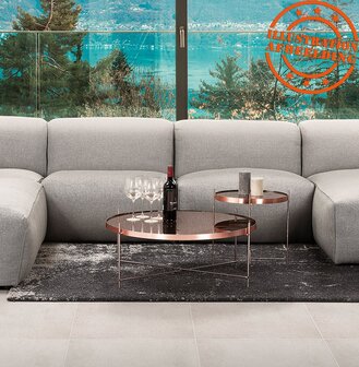 Lage tafel &#039;KOLOS MEDIUM&#039; koperkleurig