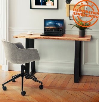 Industri&euml;le console &#039;RAFA CONSOLE&#039; van massief hout en metaal