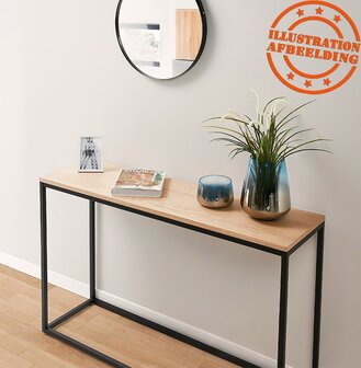 Industri&euml;le consoletafel &#039;RIVER&#039; van hout en metaal