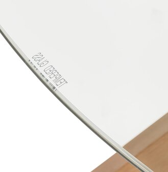 Ronde salontafel &#039;MAGIK&#039; van glas en massief hout