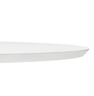 Ronde salontafel &#039;BUSTER MINI&#039; van witte hout en witte metalen poot - &Oslash; 90 cm