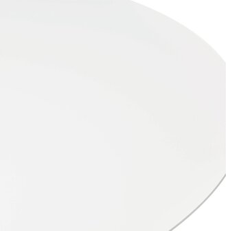 Ronde salontafel &#039;BUSTER MINI&#039; van witte hout en witte metalen poot - &Oslash; 90 cm