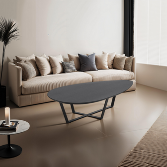 Design salontafel &#039;DROP&#039; van zwart hout