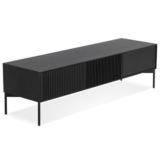 Design tv-meubel &#039;MOVIE&#039; van zwart hout