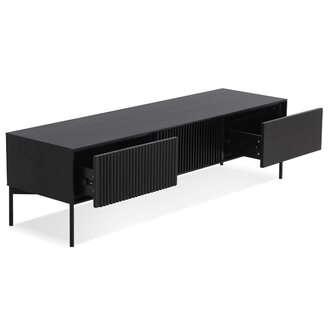 Design tv-meubel &#039;MOVIE&#039; van zwart hout