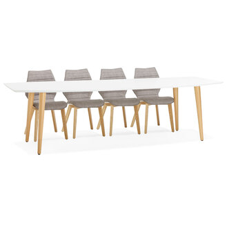 Uitschuifbare, design eettafel &#039;ESKIMO&#039; in Scandinavische stijl - 170(270)x100 cm