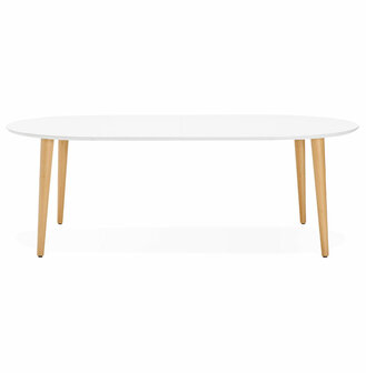 Ronde uitschuifbare eetkamertafel &#039;IGLOU&#039; in Scandinavische stijl - 120(220)x120 cm