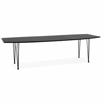 Zwarte uitschuifbare eetkamer-/vergadertafel &#039;MOTUS&#039; - 170(270)x100 cm