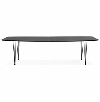 Zwarte uitschuifbare eetkamer-/vergadertafel &#039;MOTUS&#039; - 170(270)x100 cm