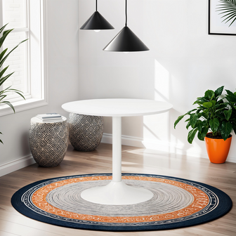 Kleine ronde bureautafel / eettafel &#039;BARABAR&#039; wit - &Oslash; 90 cm