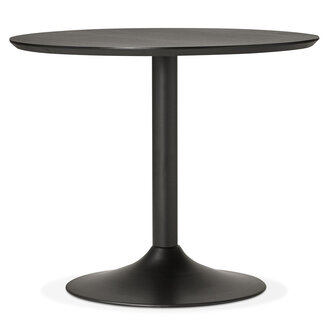 Kleine ronde bureautafel / eettafel &#039;CHEF&#039; zwart - &Oslash; 90 cm