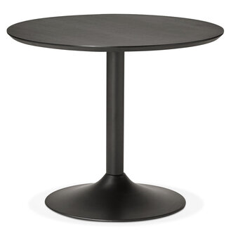 Kleine ronde bureautafel / eettafel &#039;CHEF&#039; zwart - &Oslash; 90 cm