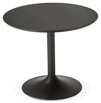 Kleine ronde bureautafel / eettafel &#039;CHEF&#039; zwart - &Oslash; 90 cm