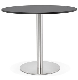 Kleine ronde bureautafel / eettafel &#039;DALLAS&#039; zwart - &Oslash; 90 cm