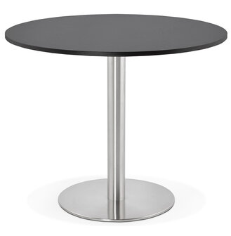 Kleine ronde bureautafel / eettafel &#039;DALLAS&#039; zwart - &Oslash; 90 cm