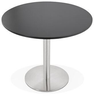Kleine ronde bureautafel / eettafel &#039;DALLAS&#039; zwart - &Oslash; 90 cm