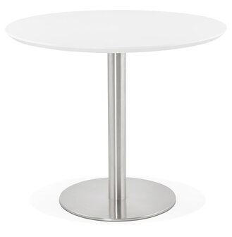 Kleine ronde bureautafel / eettafel &#039;INDIANA&#039; wit - &Oslash; 90 cm