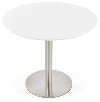 Kleine ronde bureautafel / eettafel &#039;INDIANA&#039; wit - &Oslash; 90 cm
