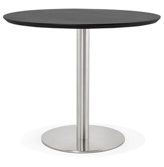 Kleine ronde bureautafel / eettafel &#039;INDIANA&#039; zwart - &Oslash; 90 cm