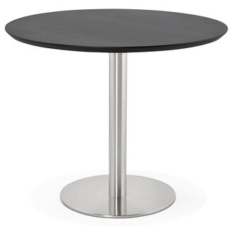 Kleine ronde bureautafel / eettafel &#039;INDIANA&#039; zwart - &Oslash; 90 cm