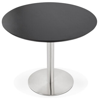 Kleine ronde bureautafel / eettafel &#039;INDIANA&#039; zwart - &Oslash; 90 cm